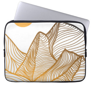 Die Gestaltung der Berge im orientalischen Stil Laptopschutzhülle