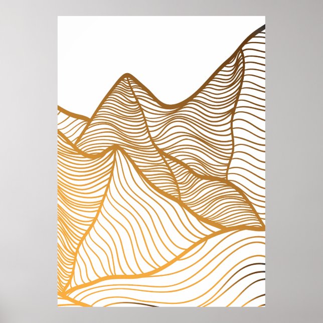 Die Gestaltung der Berge im orientalischen Stil Poster (Vorne)