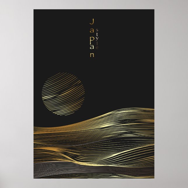 Die Gestaltung der Berge im orientalischen Stil Poster (Vorne)