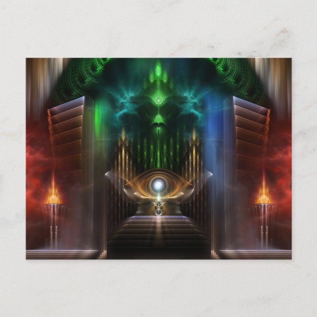 Die Gestaltung der Kunst des Oz-Fraktals Postkarte (Vorderseite)