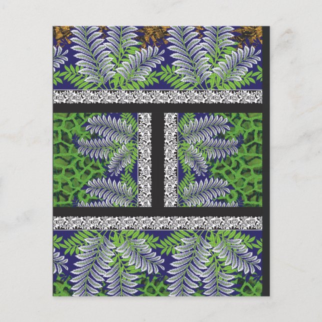 die Gestaltung eines grün-gelben Musters Flyer (Vorne)