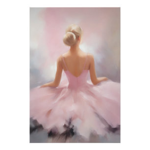 Die gestrichene Ballerina in Rosa Fotodruck