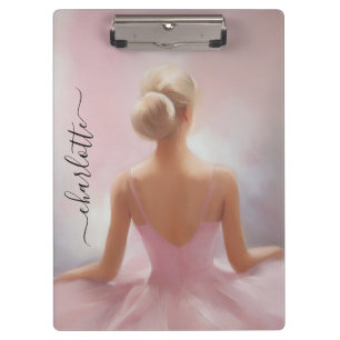 Die gestrichene Ballerina in Rosa Klemmbrett