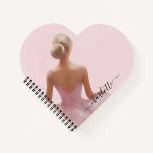 Die gestrichene Ballerina in Rosa Notizbuch