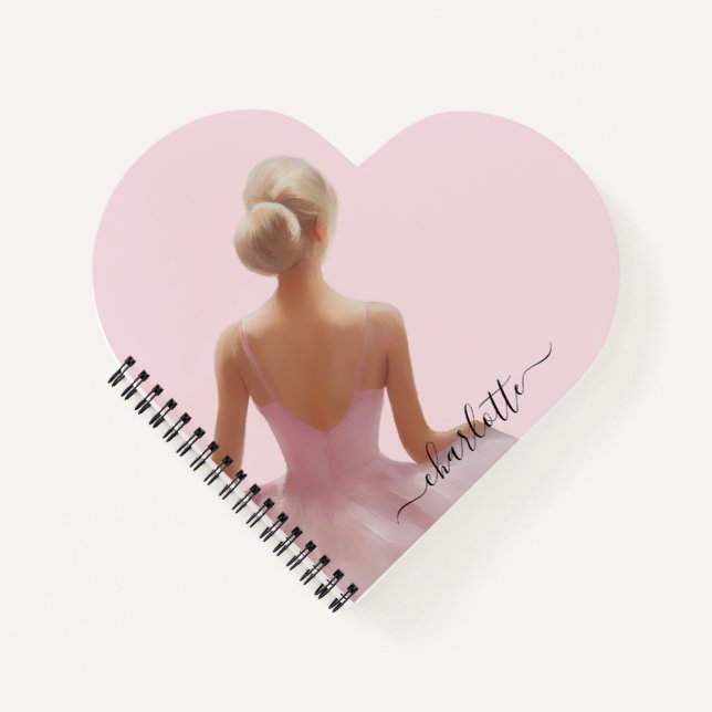 Die gestrichene Ballerina in Rosa Notizbuch (Vorderseite)