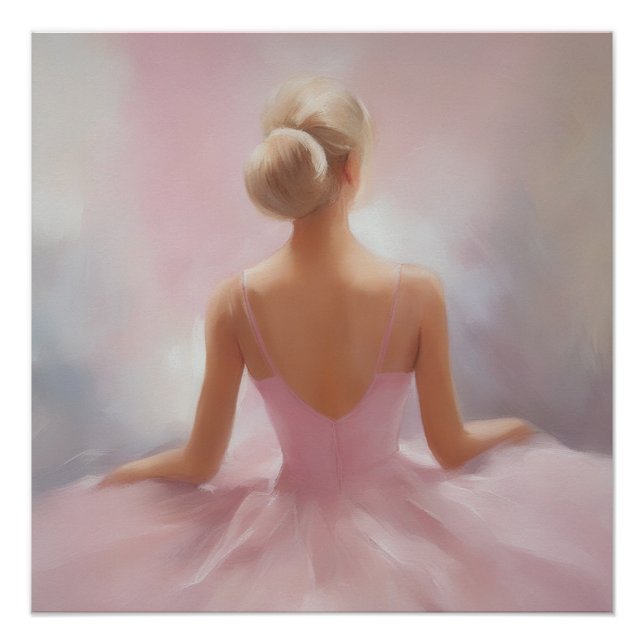 Die gestrichene Ballerina in Rosa Poster (Vorderseite)
