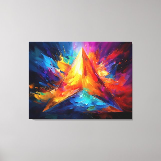 Die gestrichene Pyramide Leinwanddruck (Vorderseite)