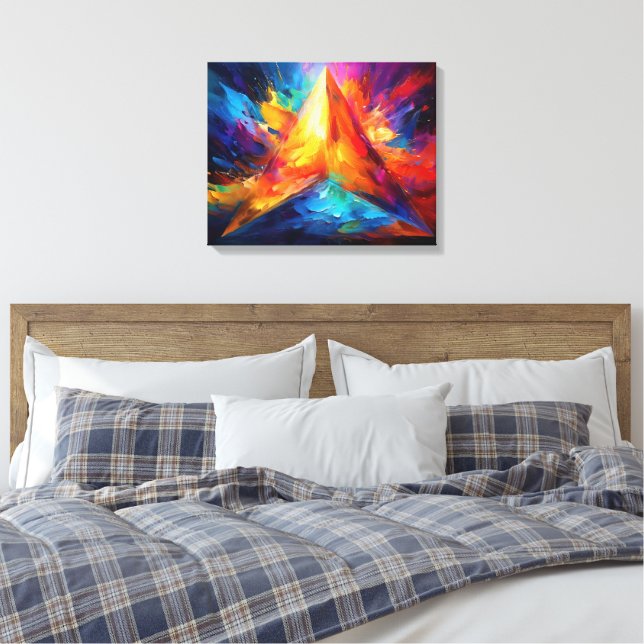 Die gestrichene Pyramide Leinwanddruck (Insitu (Schlafzimmer))