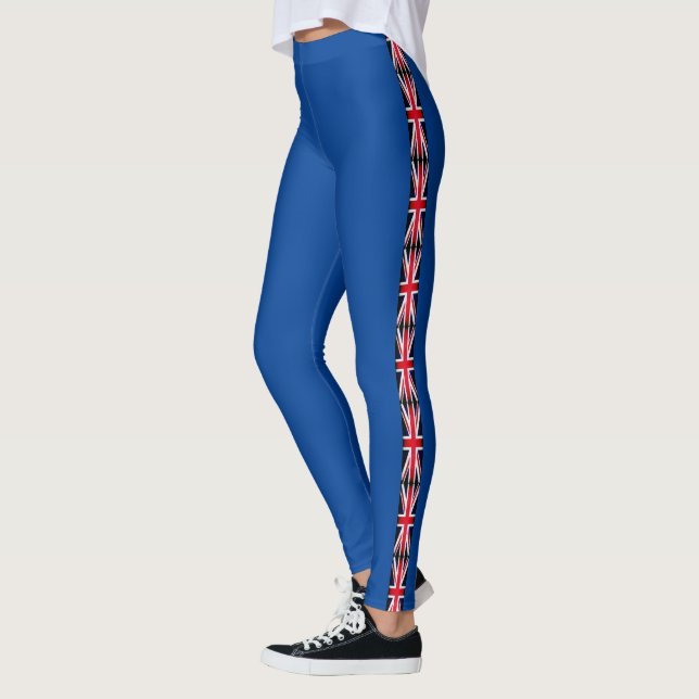 Die Gewerkschaft der britischen Flagge mit dem sch Leggings (Links)