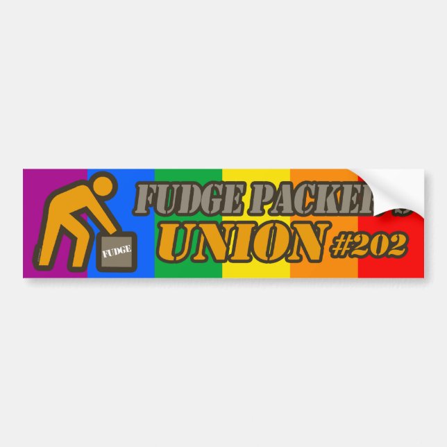 DIE GEWERKSCHAFT DES FUDGE-VERPACKERS - .PNG AUTOAUFKLEBER (Vorne)