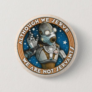 Die Gewerkschafts-Knopf der Roboter Button