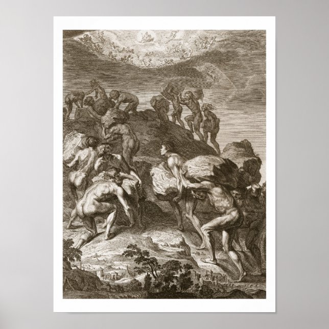 Die Giganten versuchen, den Himmel zu skalieren, i Poster (Vorne)