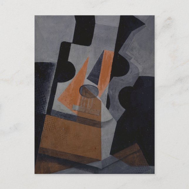 Die Gitarre (Stillleben mit Gitarre), 1916 Postkarte (Vorderseite)