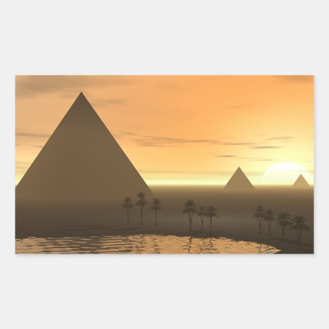 Die Giza Necropolis Rechteckiger Aufkleber (Vorderseite)
