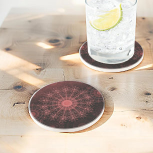 Die glänzende Blume in Rot Getränkeuntersetzer