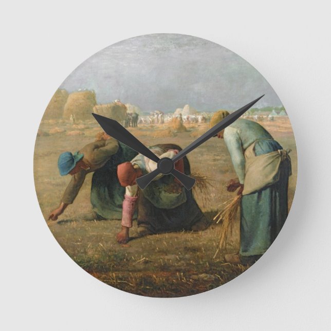 Die Gleaners, 1857 Runde Wanduhr (Vorderseite)