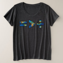 Die Gleichheit ist größer als die Division Große Größe T-Shirt