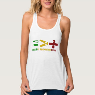 die Gleichheit ist größer als die Spaltung Tank Top