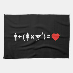 Die Gleichung der Liebe für Frauen Geschirrtuch