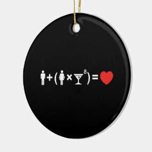 Die Gleichung der Liebe für Frauen Keramik Ornament