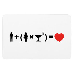 Die Gleichung der Liebe für Frauen Magnet