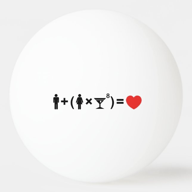 Die Gleichung der Liebe für Frauen Tischtennisball (Vorderseite)