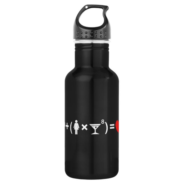 Die Gleichung der Liebe für Frauen Trinkflasche (Vorderseite)