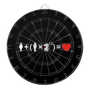 Die Gleichung der Liebe für Männer Dartscheibe