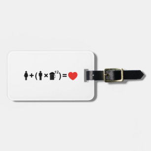 Die Gleichung der Liebe für Männer Gepäckanhänger
