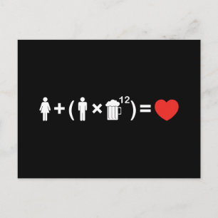 Die Gleichung der Liebe für Männer Postkarte