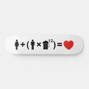 Die Gleichung der Liebe für Männer Skateboard
