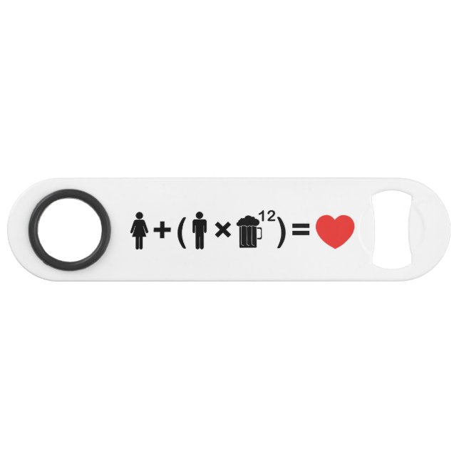Die Gleichung der Liebe für Männer Speedflaschenöffner (Vorderseite (Horizontal))