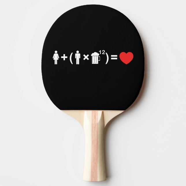 Die Gleichung der Liebe für Männer Tischtennis Schläger (Vorderseite)
