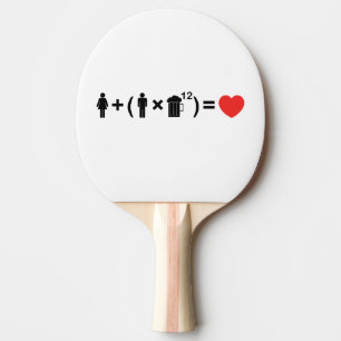 Die Gleichung der Liebe für Männer Tischtennis Schläger