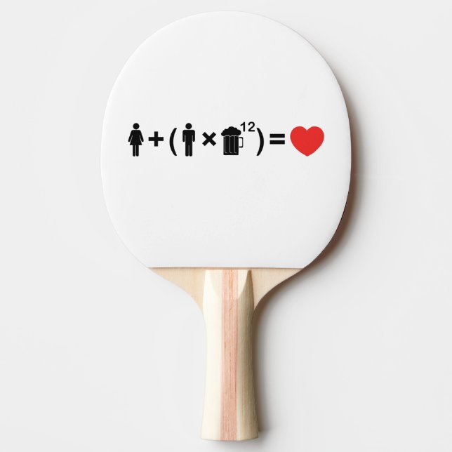 Die Gleichung der Liebe für Männer Tischtennis Schläger (Vorderseite)
