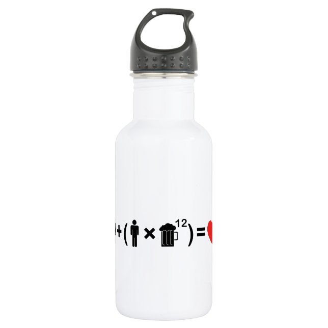 Die Gleichung der Liebe für Männer Trinkflasche (Vorderseite)