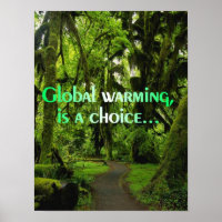 Die globale Erwärmung ist ein Wahlplakat