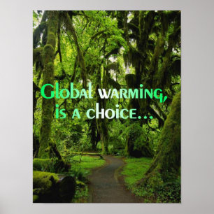 Die globale Erwärmung ist ein Wahlplakat Poster