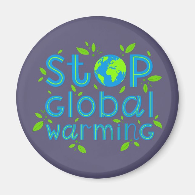 Die globale Erwärmung stoppen Magnet (Vorne)