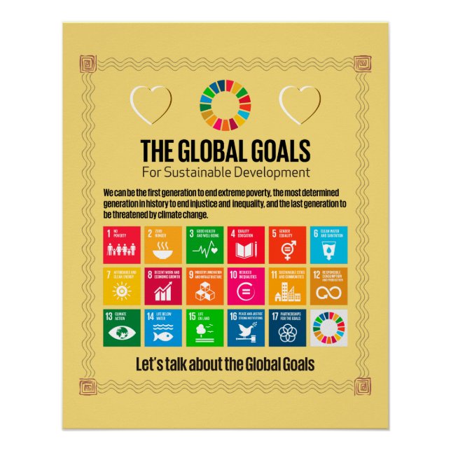 Die globalen Ziele Motivierend Inspirierend Gesche Poster (Vorderseite)
