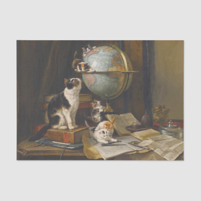 Die Globetrotter von Henriette Ronner Knip Seidenpapier (Vorderseite)