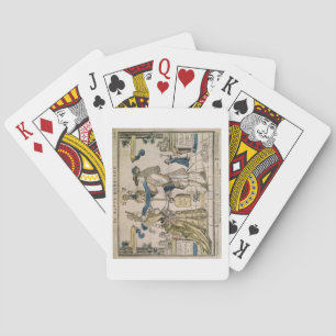 Die glückliche Ehe (schablonenfarbener Holzschnitt Spielkarten