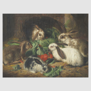 Die glückliche Familie der Kaninchen von Alfred Ri Seidenpapier