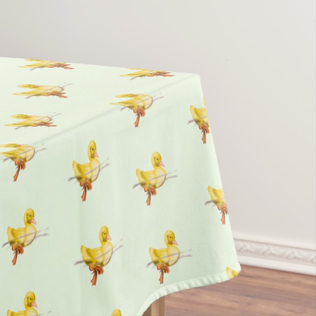Die glückliche gelbe Ente Tischdecke (Beispiel)