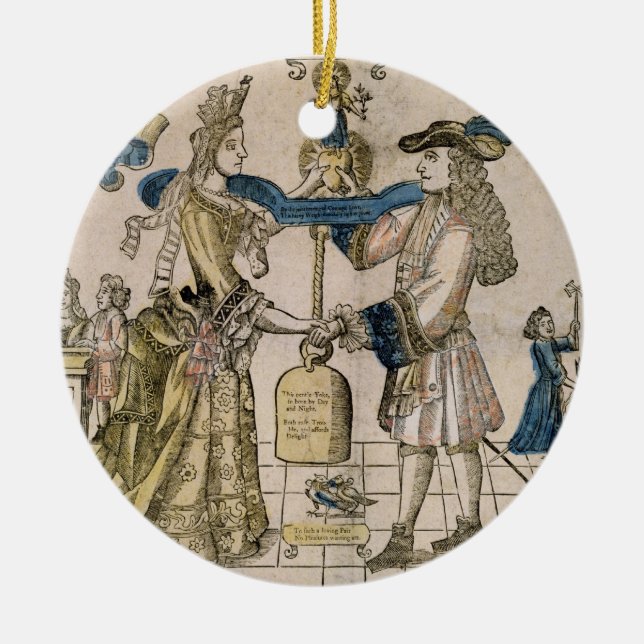 Die glückliche Heirat (Schablone farbiger Keramik Ornament (Vorne)