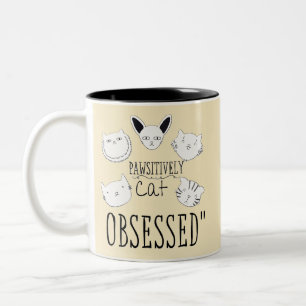 Die "glückliche Katze besessen" Zweifarbige Tasse