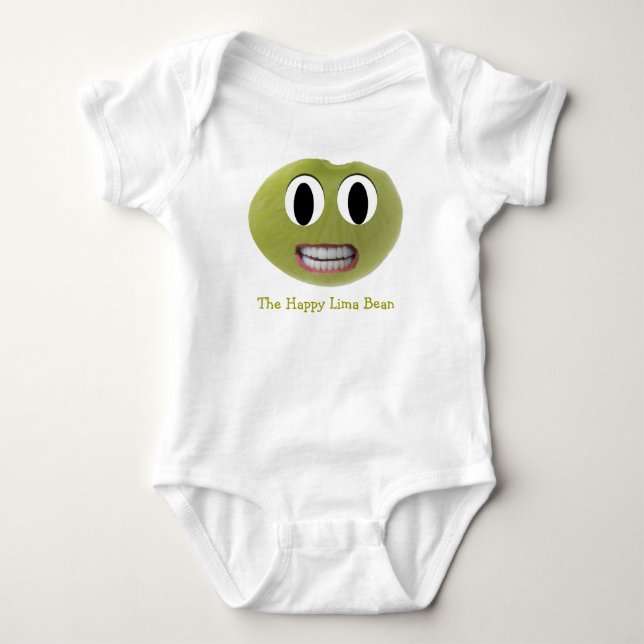 Die glückliche Limabohne scherzt Kleidung Baby Strampler (Vorderseite)
