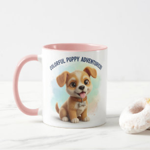 Die glücklichen Abenteuer des farbenfrohen Hundes Tasse