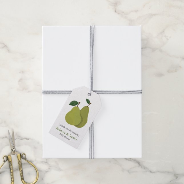 Die glücklichen Birnen Paare Geschenkanhänger (Mit Garn)