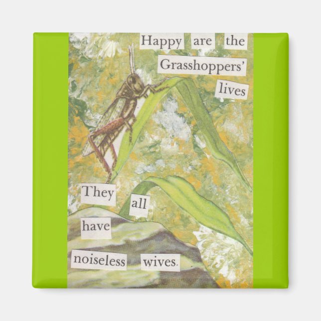 Die glücklichen Heuschrecken Magnet (Vorne)